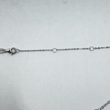 Vintage Blue Fire Minimalist Necklace - 925 Sterling Silver Chain