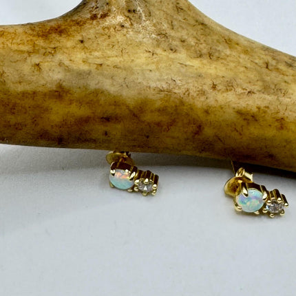 Vintage Gold 925 Sterling Silver Earrings