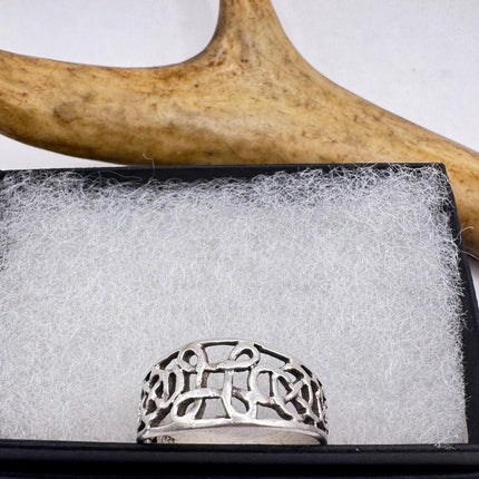 Vintage Silver Ring |Celtic Boho Statement Ring 925 Sterling Silver Band