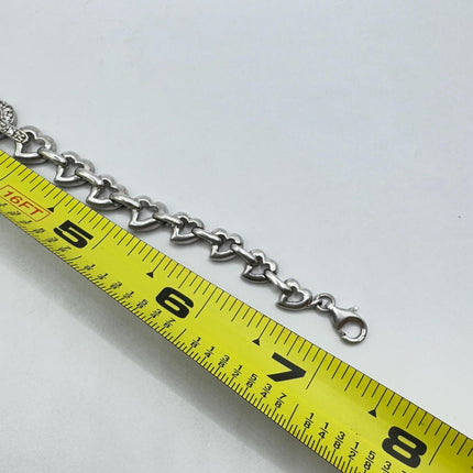 Vintage Silver Tennis Bracelet |Diamond Chip 925 Sterling Silver Stackable Everyday Prom Jewelry