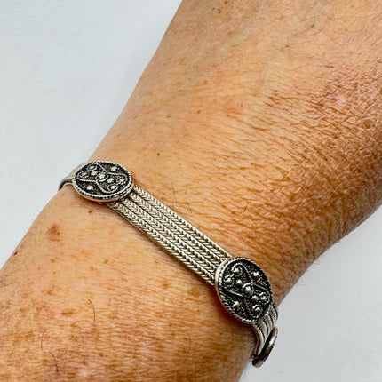Vintage Mesh Bracelet 925 Sterling Silver