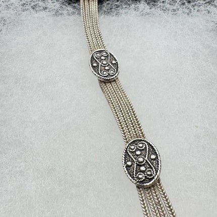 Vintage Mesh Bracelet 925 Sterling Silver