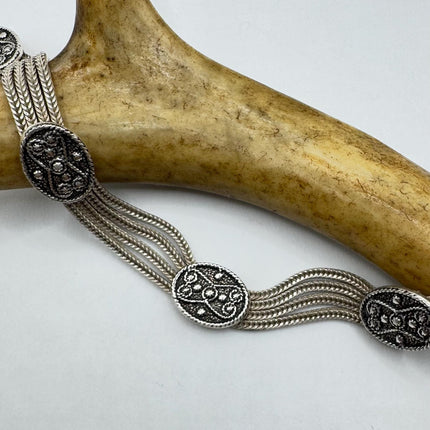 Vintage Mesh Bracelet 925 Sterling Silver