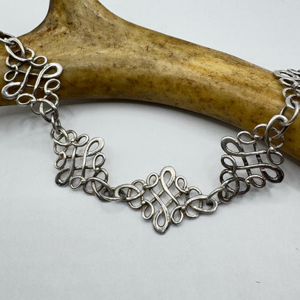 Vintage Celtic Knot Bracelet 925 Sterling Silver