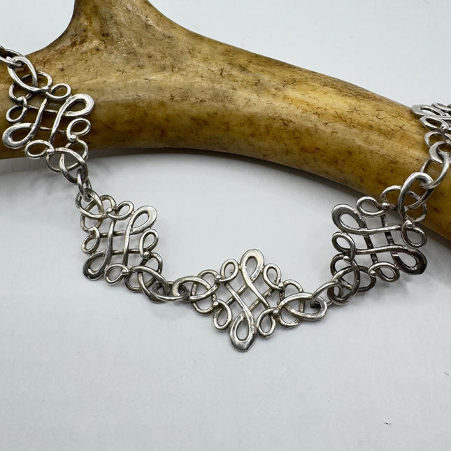 Vintage Celtic Knot Bracelet 925 Sterling Silver