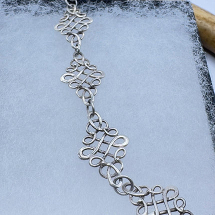 Vintage Celtic Knot Bracelet 925 Sterling Silver