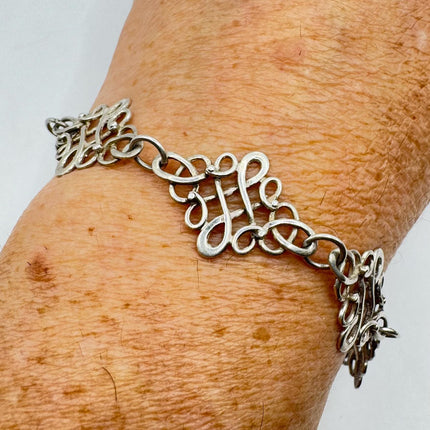 Vintage Celtic Knot Bracelet 925 Sterling Silver