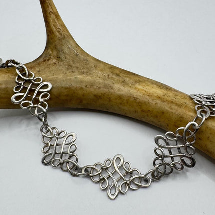 Vintage Celtic Knot Bracelet 925 Sterling Silver