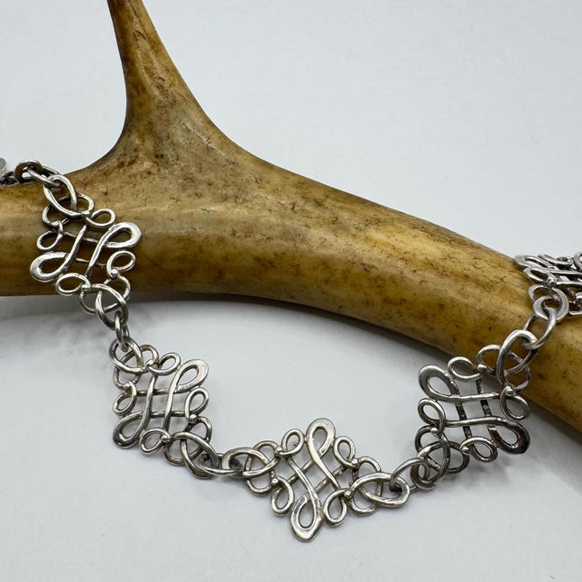 Vintage Celtic Knot Bracelet 925 Sterling Silver
