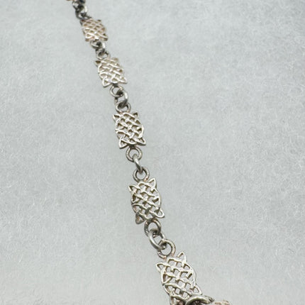 Vintage Celtic Knot Bracelet 925 Sterling Silver