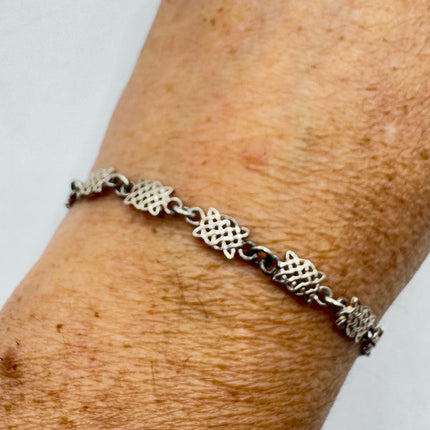 Vintage Celtic Knot Bracelet 925 Sterling Silver