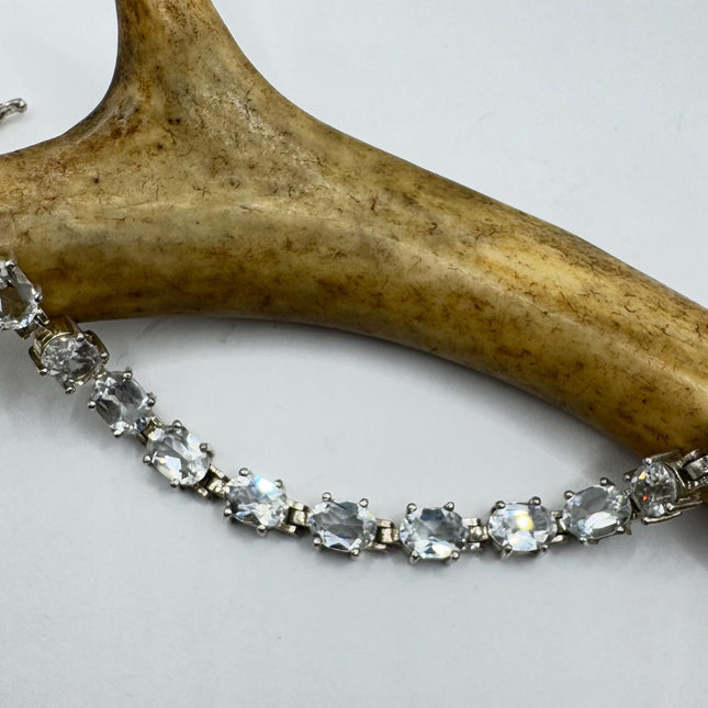 vintage quartz bracelet Gemstone Set in 925 Sterling Retro Silver