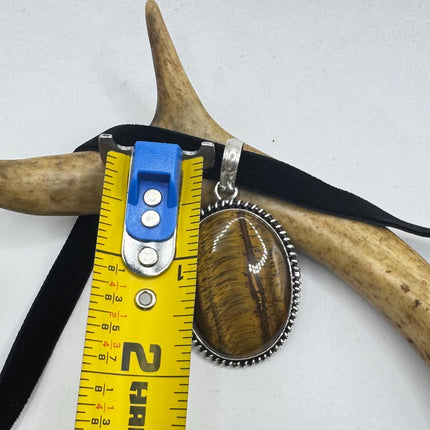 vintage tiger’s eye choker Silver, White Bronze, Tigers Eye,Antique Design, Boho Necklace