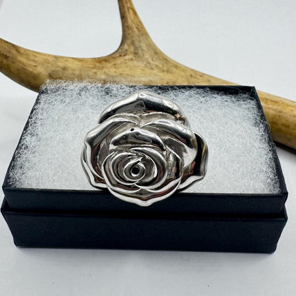 Vintage Silver Rose Ring