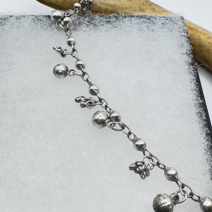 Vintage Circle charm bracelet Chunky Stackable Layered Every day 925 Sterling Silver