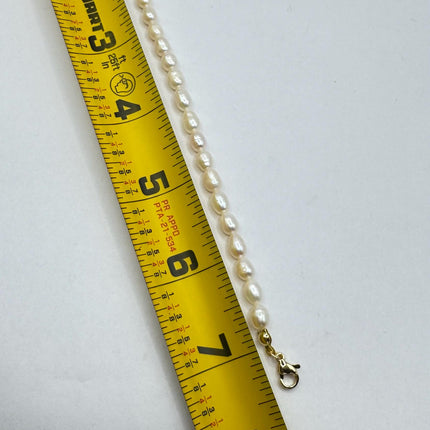 Vintage Pearl Gold Silver Tennis Bracelet