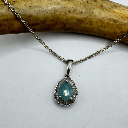Vintage Green Emerald Boho Silver Choker Necklace - Antique Style Design