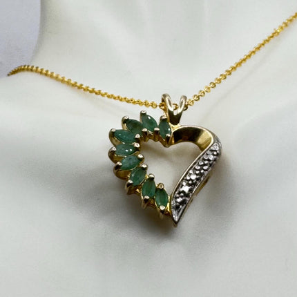 Vintage Green Emerald Boho Gold 925 Sterling Silver Choker Necklace - Antique Style Design