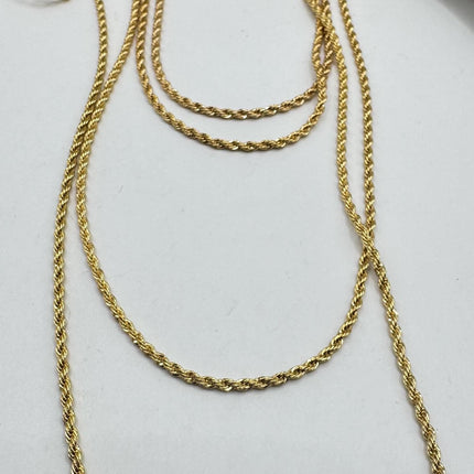 Gold Rope Chain Link Necklace