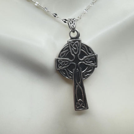 Vintage Silver Celtic Cross Pendant