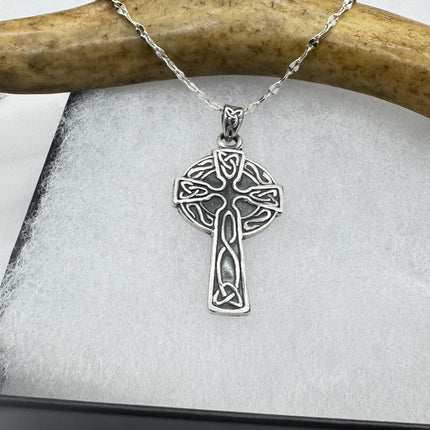Vintage Silver Celtic Cross Pendant