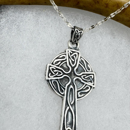 Vintage Silver Celtic Cross Pendant