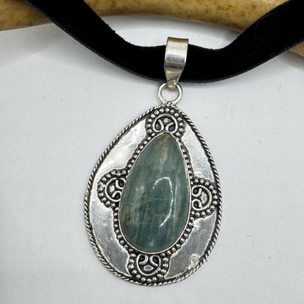 Vintage Silver Gemstone Pendant