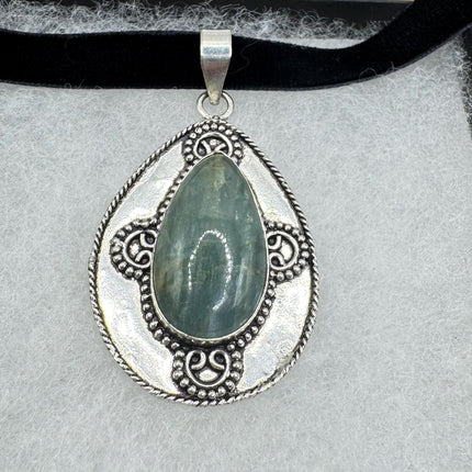Vintage Silver Gemstone Pendant