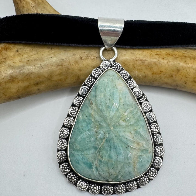Vintage Silver Gemstone Pendant