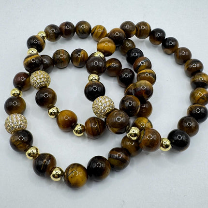 Vintage stretch tiger’s eye bead bracelets Bracelet