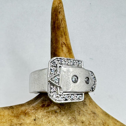Vintage Silver Buckle Ring