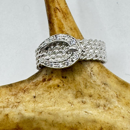 Vintage Silver Buckle Ring