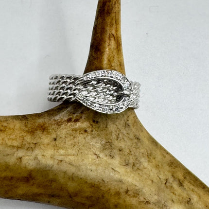 Vintage Silver Buckle Ring