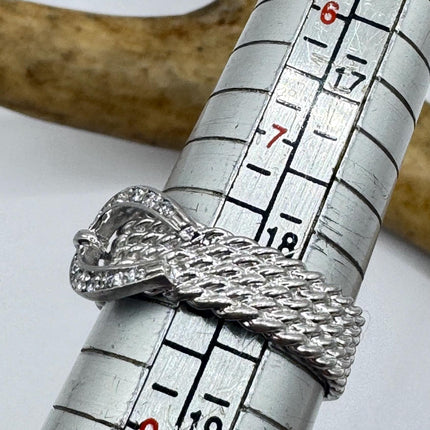Vintage Silver Buckle Ring