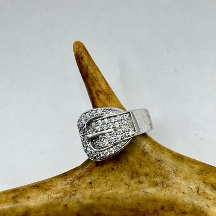 Vintage Silver Buckle Ring