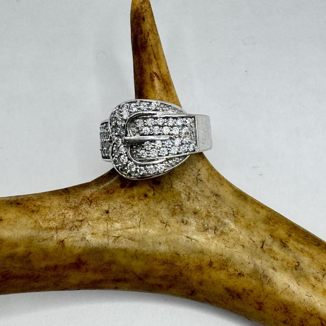 Vintage Silver Buckle Ring