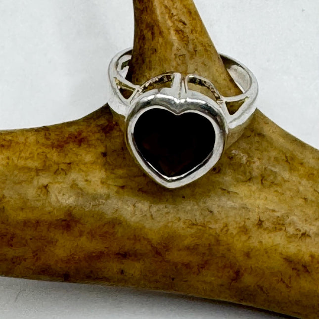 Vintage Smoky Topaz Heart Chunky Cocktail Ring 925 Sterling Silver