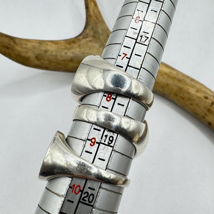 Vintage Black White Enamel Yin Yang Mens Ring 925 Sterling Silver Band Deco Antique Cocktail Statement ring