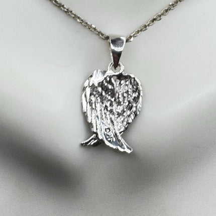 Vintage guardian angel wings Pendant Necklace