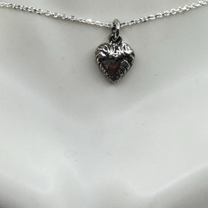 Vintage Tiny Mini Floating Heart Necklace Dainty 925 Sterling Silver Chain, Delicate Design laird stacking look