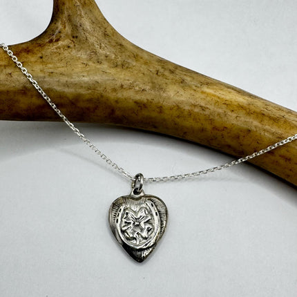 Vintage Tiny Mini Floating Heart Necklace Dainty 925 Sterling Silver Chain, Delicate Design Layered stacking look