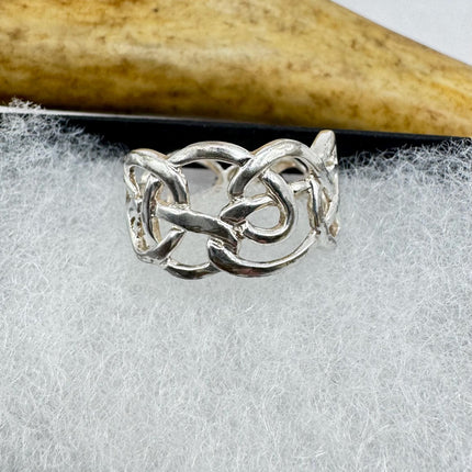 Vintage Silver Ring |Celtic Boho Statement Wedding Band Ring 925 Sterling Silver Band