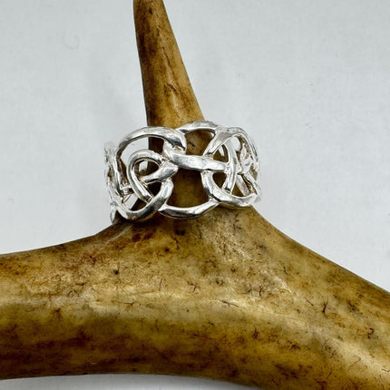 Vintage Silver Ring |Celtic Boho Statement Wedding Band Ring 925 Sterling Silver Band