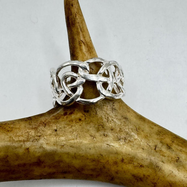 Vintage Silver Ring |Celtic Boho Statement Wedding Band Ring 925 Sterling Silver Band