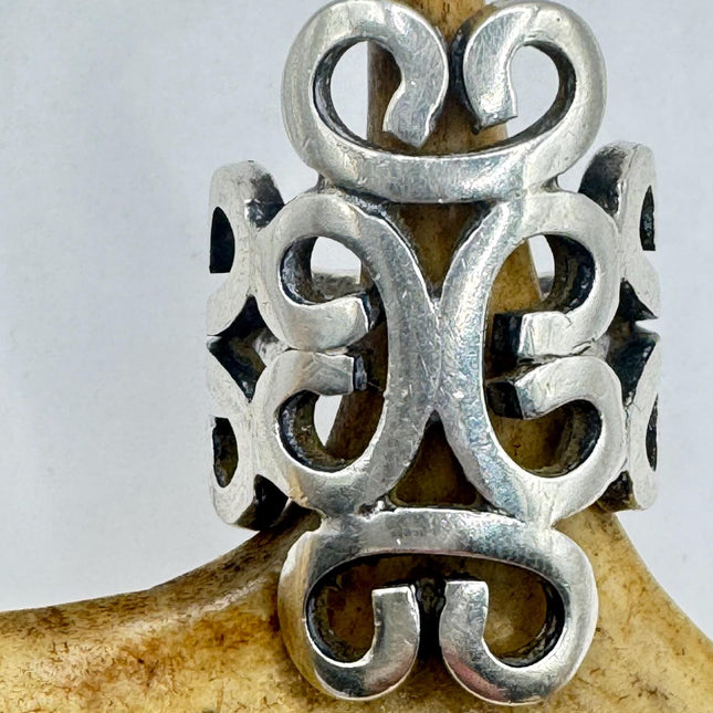 Vintage Silver Ring |Celtic Boho Statement Wedding Band Ring 925 Sterling Silver Band