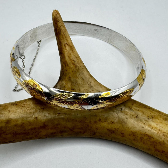 Vintage Modern Gold Bracelet 9k Gold Filled