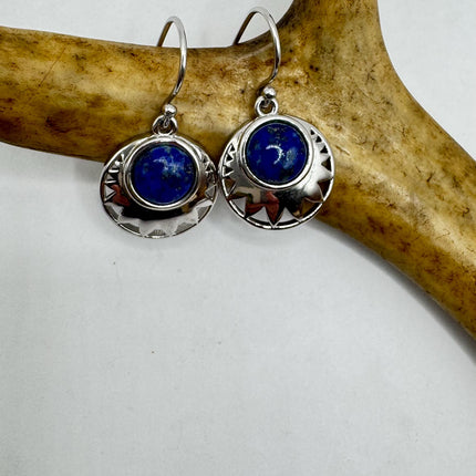 vintage lapis lazuli Simple Minimal Hoops Earrings