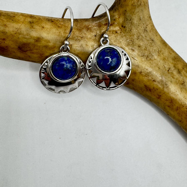 vintage lapis lazuli Simple Minimal Hoops Earrings