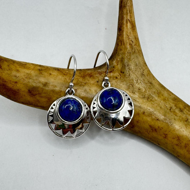 vintage lapis lazuli Simple Minimal Hoops Earrings