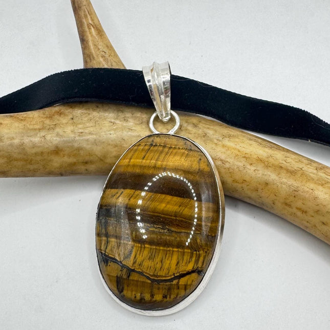 vintage tiger’s eye choker Silver, White Bronze, Tigers Eye,Antique Design, Boho Necklace